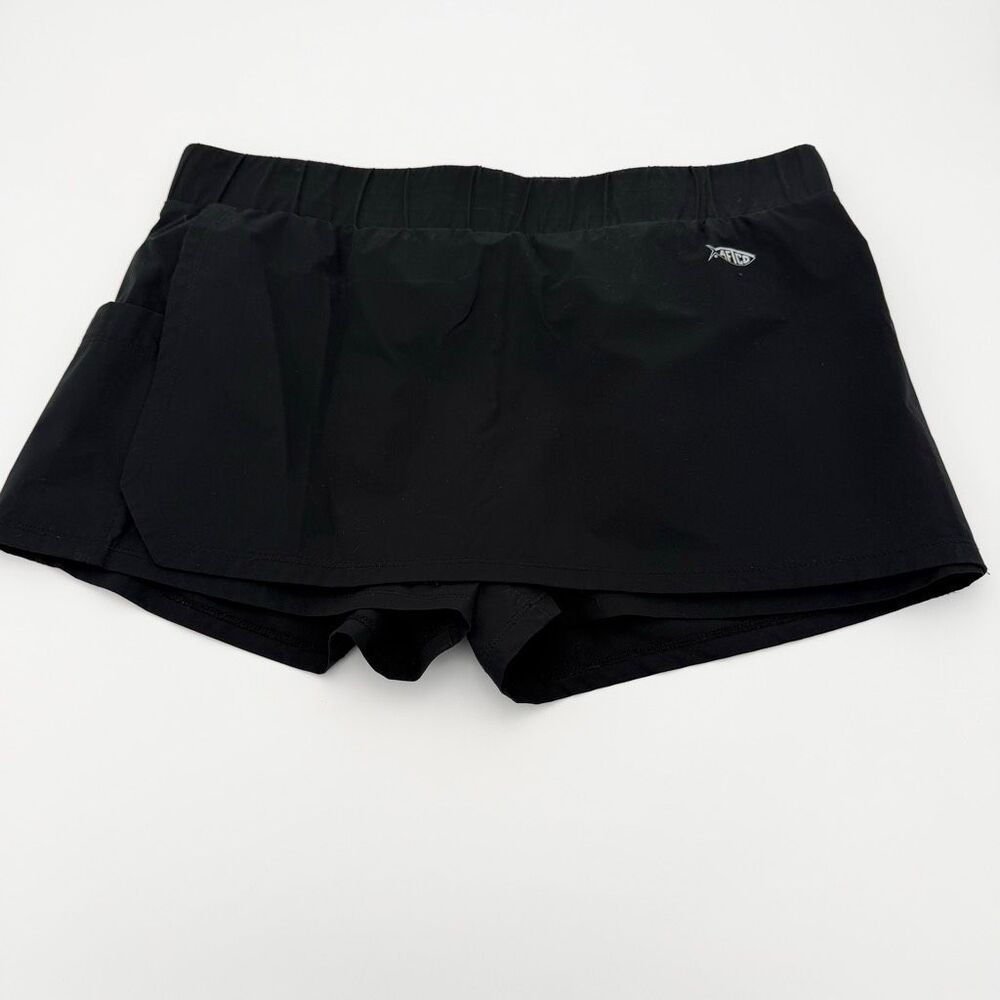AFTCO Large Reel Stretch Quick Dry Black Skort Shorts - US Women’s Size L